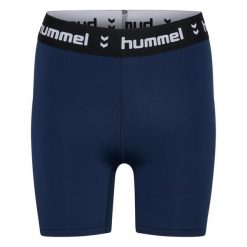 Szorty damskie Hummel Pulse Mid. Niebieskie szorty sportowe damskie Hummel, bez wzorów, eleganckie, na fitness i siłownię. Za 182.00 zł.