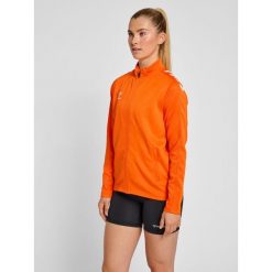 Bluza sportowa damska Hummel half zip Core XK. Brązowe bluzy sportowe damskie Hummel, bez wzorów, z dresówki, na fitness i siłownię. Za 212.50 zł.