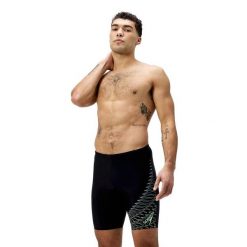 Kąpielówki męskie spodenki kąpielowe Speedo Medley Logo Jammer. Czarne kąpielówki męskie Speedo, m, bez wzorów, do pływania. Za 306.29 zł.