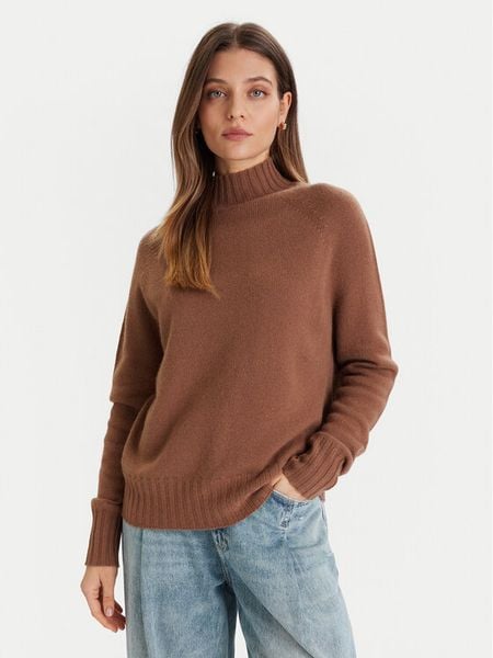 ViCOLO Sweter 77050F Brązowy Regular Fit. Brązowe swetry damskie ViCOLO, s, bez wzorów, z kaszmiru, bez kołnierzyka, bez ramiączek, bez kaptura. Za 939.99 zł.