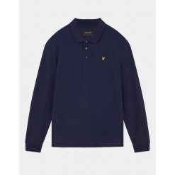 Koszulka polo z długim rękawem Lyle & Scott. Niebieskie koszulki polo męskie LYLE AND SCOTT, na lato, m, bez wzorów, z materiału, casualowe, bez ramiączek. Za 319.00 zł.