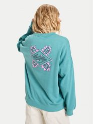 Quiksilver Bluza EQWFT03188 Niebieski Oversize. Niebieskie bluzy damskie Quiksilver, xl, bez wzorów, z bawełny, bez kaptura. Za 259.99 zł.