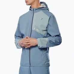 Kurtka do biegania męska Mizuno Waterproof 20K ER. Niebieskie kurtki męskie Mizuno, m, bez wzorów, sportowe, bez kaptura. Za 429.99 zł.