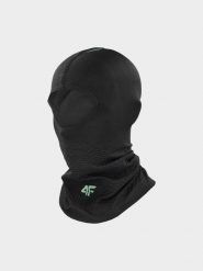 4F Kominiarka narciarska uniseks - czarna S/M. Czarne czapki i kapelusze damskie 4f, na zimę, bez wzorów, z dzianiny, sportowe. Za 39.99 zł.