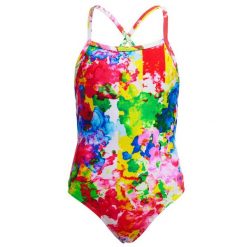 Strój kąpielowy jednoczęściowy dziewczęcy na basen Funkita Ink Jet. Stroje kąpielowe dla dziewczynek FUNKITA, bez wzorów, z elastanu. Za 220.99 zł.