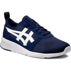Sneakersy ASICS - TIGER Lyte-Jogger H7G1N Indigo Blue/White 4901. Niebieskie półbuty damskie Asics, bez wzorów, z materiału, bez obcasa, bez zapięcia. W wyprzedaży za 129.00 zł.