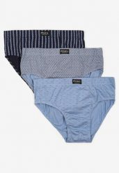 Wielokolorowe 3-pack Majtki Slipy Klasyczne w Drobne Wzory Laniraisa. Bokserki męskie Born2be, l, bez wzorów. Za 29.99 zł.