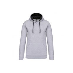 Kontrastowa bluza z kapturem Kariban. Czarne bluzy męskie KARIBAN, m, bez wzorów, z kapturem. Za 177.50 zł.