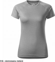 MALFINI Destiny 176 - ADLER - Koszulka damska, 160 g/m, 5% elastan, 95% micro poliester - ciemnoszary melanż 2XL. Szare t-shirty damskie Malfini, m, bez wzorów, z elastanu, bez kołnierzyka. Za 37.75 zł.