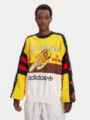 Adidas Bluza Archive Cycling JW0147 Żółty Oversize. Żółte bluzy damskie Adidas, xs, bez wzorów, z bawełny, bez kaptura. Za 639.99 zł.