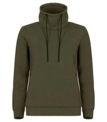 Clique Hobart Women bluza z wysokim kołnierzem, Fog green. Zielone bluzy damskie CLIQUE, xl, bez wzorów, z elastanu, bez kaptura. Za 188.92 zł.