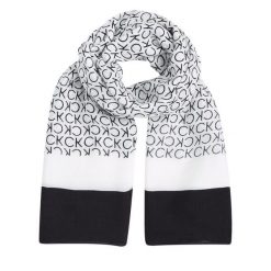 Chusta Calvin Klein. Czarne szaliki i chusty damskie Calvin Klein, bez wzorów. Za 169.99 zł.