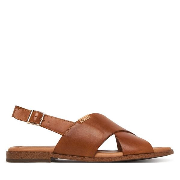Sandały Pikolinos. Brązowe sandały damskie Pikolinos, bez wzorów, bez obcasa, na płaskiej podeszwie, bez zapięcia. Za 440.99 zł.