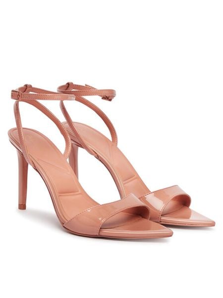 Aldo Sandały Leandra 14298717 Różowy. Czerwone sandały damskie Aldo, bez wzorów, ze skóry, bez obcasa, na szpilce, bez zapięcia. Za 323.99 zł.
