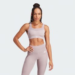 Biustonosz TLRD Impact Training High-Support. Czerwone obuwie sportowe damskie Adidas, bez wzorów, z materiału, na fitness i siłownię. Za 149.99 zł.