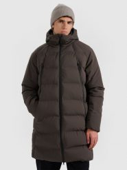 4F Płaszcz zimowy membrana 10000 męski - khaki XL. Brązowe płaszcze męskie 4f, na zimę, m, bez wzorów, z materiału, bez kaptura. Za 999.99 zł.