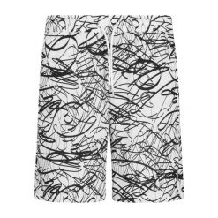 Męskie Szorty Wiskozowe Scribble Resort. Białe krótkie spodenki sportowe męskie Urban Classics, l, bez wzorów, z wiskozy, trekkingowe. Za 149.99 zł.