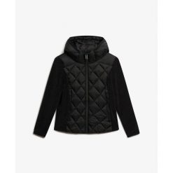 Damska kurtka z kapturem Superdry Heritage Storm. Czarne kurtki damskie Superdry., m, bez wzorów, z meshu, z kapturem. Za 565.90 zł.