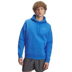 Bluza z kapturem Under Armour Icon Fleece. Niebieskie bluzy męskie Under Armour, bez wzorów, z kapturem. Za 312.50 zł.
