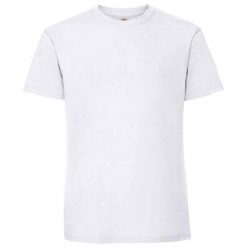 Męska Koszulka Iconic 195 Z Bawełny Premium Ringspun. Białe koszulki sportowe męskie Fruit of the Loom, m, bez wzorów, z bawełny, bez kołnierzyka, bez ramiączek, trekkingowe. Za 36.99 zł.
