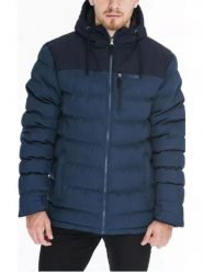 Kurtka uliczna męska Fundango Passat Padded. Niebieskie kurtki męskie Fundango, m, bez wzorów, z materiału, sportowe, z kapturem. Za 399.90 zł.