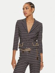 Elisabetta Franchi Marynarka GI-S85-46E2 Czarny Regular Fit. Czarne żakiety damskie Elisabetta Franchi, s, bez wzorów, z syntetyku. Za 1,389.00 zł.