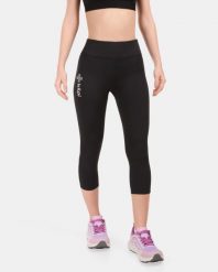 Damska legginsy fitness 3/4 Kilpi AMIRA-W. Czarne legginsy sportowe damskie Kilpi, bez wzorów, z nylonu, do biegania. Za 256.81 zł.