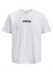 T-shirt JJ REBEL z czystej bawełny. Białe t-shirty męskie bonprix, m, bez wzorów, z bawełny, klasyczne, bez kołnierzyka. Za 24.99 zł.