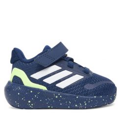 Sneakersy adidas. Niebieskie trampki i tenisówki chłopięce Adidas, bez wzorów, bez zapięcia. Za 129.99 zł.