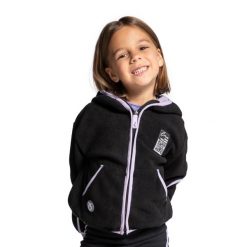 Polar turystyczny dla dzieci bluza rozpinana Lemon Explore ZL4 czarny. Czarne bluzy dla dziewczynek LEMON explore, na zimę, bez wzorów, z materiału, bez ramiączek, z kapturem. Za 129.90 zł.
