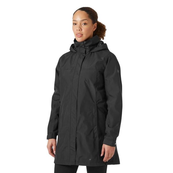 Długi płaszcz damski Helly Hansen Aden. Czarne płaszcze damskie Helly Hansen, m, bez wzorów, z materiału, eleganckie, długie, bez kaptura. Za 669.00 zł.