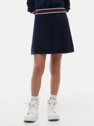 Tommy Hilfiger Spódnica KG0KG09508 Granatowy Regular Fit. Niebieskie spódniczki dla dziewczynek Tommy Hilfiger, bez wzorów, z bawełny. Za 289.99 zł.