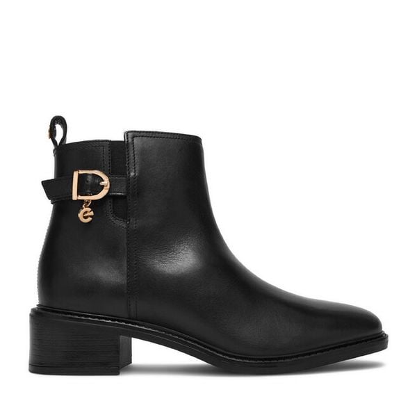 Botki MEXX. Czarne botki damskie Mexx, bez obcasa, na słupku, bez zapięcia. Za 269.99 zł.