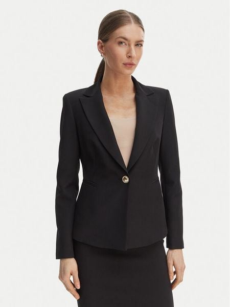 Rinascimento Marynarka CFC0128647003 Czarny Regular Fit. Czarne żakiety damskie Rinascimento, s, bez wzorów, z syntetyku. Za 444.99 zł.