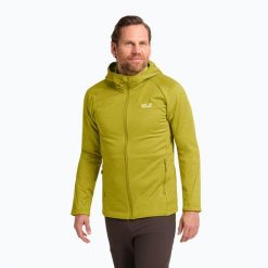 Bluza trekkingowa męska Jack Wolfskin Peak District Hooded Full Zip. Żółte bluzy męskie Jack Wolfskin, m, bez wzorów, bez kaptura. Za 339.99 zł.