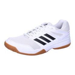 Damskie buty halowe adidas Speedcourt. Białe obuwie sportowe damskie Adidas, bez wzorów, z materiału, do piłki ręcznej. Za 271.35 zł.