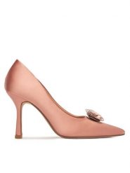 DeeZee Szpilki R24SS04000A Beżowy. Brązowe szpilki damskie DeeZee, bez wzorów, z materiału, bez obcasa, bez zapięcia. Za 99.99 zł.