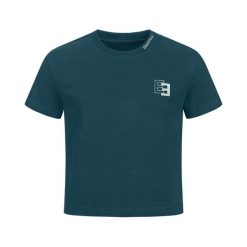 Koszulka dla dziewczynki ELT Anna. Niebieskie bluzki dla dziewczynek ELT, bez wzorów, bez kołnierzyka, bez ramiączek. Za 175.00 zł.