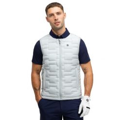 Męska ocieplana kamizelka golfowa Siroko Royal Gray. Szare kurtki sportowe męskie SIROKO, m, bez wzorów, na golfa. Za 338.00 zł.
