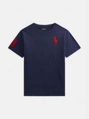 Polo Ralph Lauren T-Shirt 323832907039 Granatowy Regular Fit. Niebieskie t-shirty dla chłopców Polo Ralph Lauren, bez wzorów, z bawełny, bez ramiączek. Za 169.99 zł.