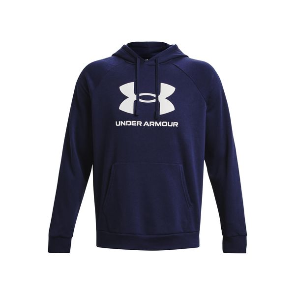 Bluza z kapturem Under Armour Rival Fleece Logo. Białe bluzy męskie Under Armour, m, bez wzorów, z materiału, z kapturem, do piłki ręcznej. Za 292.10 zł.