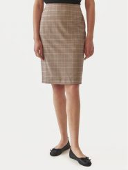 Tatuum Spódnica midi Monri T2416.175B Brązowy Regular Fit. Brązowe spódnice damskie Tatuum, bez wzorów, z syntetyku, midi. Za 189.99 zł.