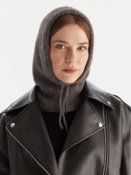 Calvin Klein Kominiarka Emblem Brushed LV04D8068G Szary. Szare czapki i kapelusze damskie Calvin Klein, bez wzorów, z materiału. Za 349.99 zł.