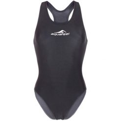 Strój kąpielowy dziewczęcy Aqufeel Aquafeelback. Czarne stroje kąpielowe dla dziewczynek Aquafeel, bez wzorów, z materiału. Za 149.99 zł.