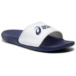 Klapki unisex Asics Slide. Białe skarpety damskie Asics, bez wzorów. Za 99.68 zł.