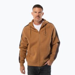 Bluza męska Pitbull San Diego Ca Hooded Zip. Żółte bluzy sportowe męskie PITBULL, m, bez wzorów, z bawełny, bez kaptura, na fitness i siłownię. Za 219.99 zł.