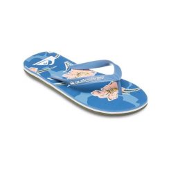 Klapki dla Mężczyzn MOLOKAI ART 25 Niebieski. Niebieskie klapki męskie Quiksilver, z gumy. Za 99.99 zł.