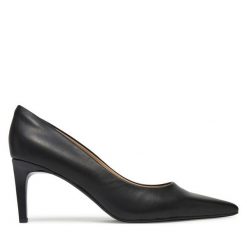 Szpilki Calvin Klein. Czarne szpilki damskie Calvin Klein, bez wzorów, bez obcasa, bez zapięcia. Za 519.99 zł.