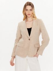 Weekend Max Mara Marynarka Nalut 2350410431 Beżowy Regular Fit. Brązowe żakiety damskie Weekend Max Mara, bez wzorów, ze lnu. Za 1,249.00 zł.