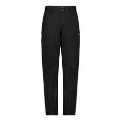 Spodnie damskie narciarskie CMP 34W3946. Czarne spodnie snowboardowe damskie CMP, na zimę, s, bez wzorów, sportowe, narciarskie. Za 419.99 zł.